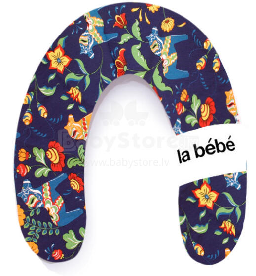 La Bebe™ Rich Cotton Nursing Maternity Pillow Art.85498 Vintage Flover, 30x104 cm