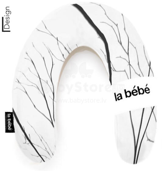 La Bebe™ Rich Maternity Pillow Art.85506 Black Branch Подковка для сна, кормления малыша 30x104 cm