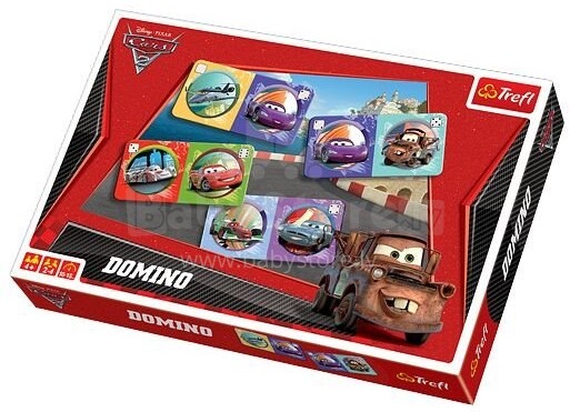 Trefl Art.00658 „Domino Disney Cars“ atitikimo žaidimas Stalo žaidimas „Domino Wagons 2“