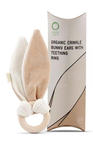 Wooly Organic Bunny Art.00301 Ecological soft toy for kids
