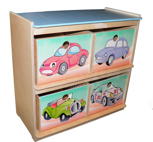 WoodyGoody Art. 9149 Sekcija ar 4 kastēm 'Auto'