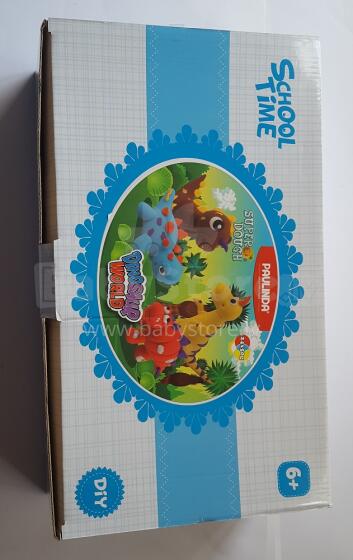 Paulinda Super Dough Art.081525-1 School Time Dinosaur World 