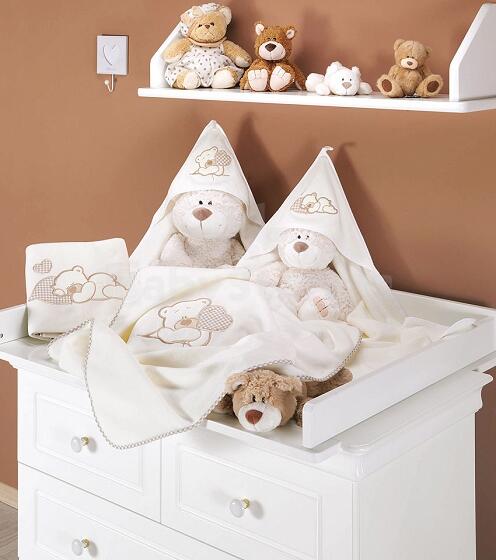Mamo Tato Bear Art.5897 Baby Bath Towel 100x100 cm