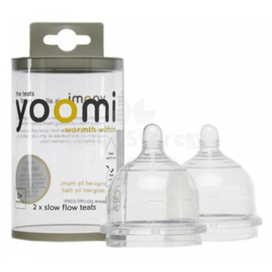 Yoomi Feeding System Art.85906 Соски для бутылочки силиконовые с медленным потоком, 2 шт.