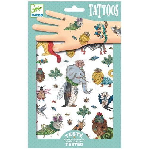 „Djeco“ tatuiruotės „Beasties Art.09580“ tatuiruočių rinkinys