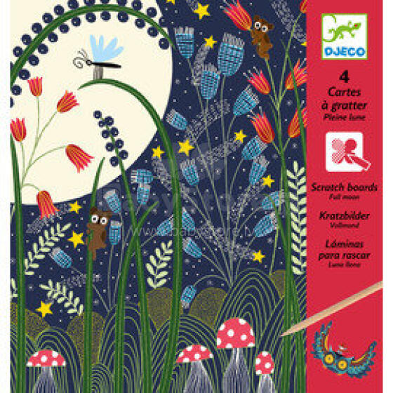 Djeco Scratch Card Fool Moon  Art.DJ09723
