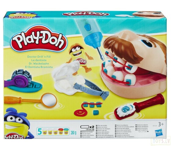 Hasbro Play-Doh Art.B5520 Dr.Drill N Fill Мистер Зубастик набор пластилина  [Обновлённая версия]