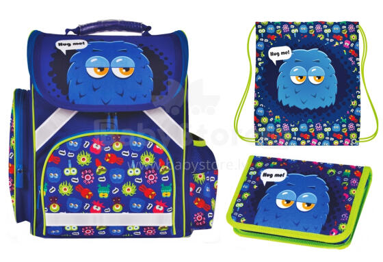 Patio School Backpack Art.86103 Monster 54089 Patio PIÓRNIK + WOREK BES