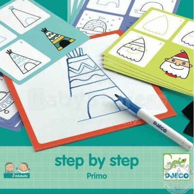 Djeco Step by Step Art.DJ08323 Soli pa solim –Pirmie zīmējumi