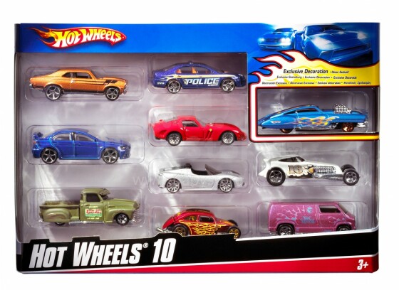 Mattel Hot Wheels Basic 10-Car Pack Art.54886  Набор металлических машинок (10 шт.)