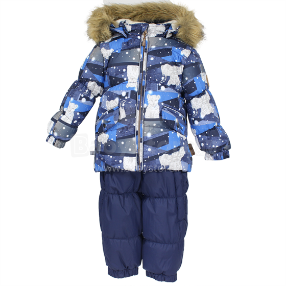 Huppa'17 Noelle Art.41820030-62186 Šilta kūdikių žieminė šiltų kostiumų striukė + kelnės (80-104cm)