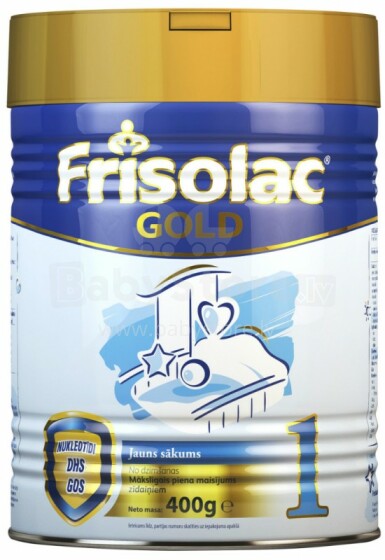 Frisolac Gold 1 FA71 Pieno mišinys (nuo 0 iki 6 mėnesių) 400g