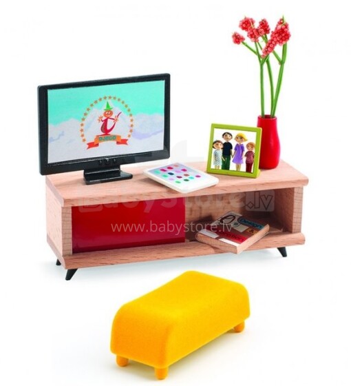 Djeco TV  Room Art.DJ07827 Мебель для кукольного дома Телевизор