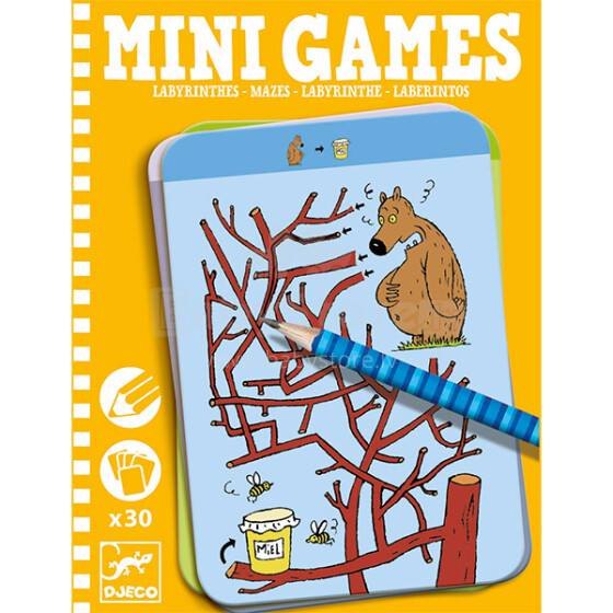 Djeco Mini Games Labirint  Art.DJ05325 Mini spēle Atrodiet atšķirības