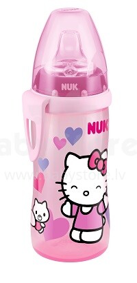 Nuk Active Cup Hello Kitty Art.SE54 Mācību krūzīte/pudelīte  ar silikona snīpīti, mazuļiem no 12 mēnešu vecuma, 300ml 