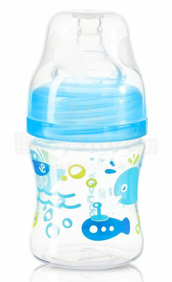 BabyOno Art.402 Anti-colic kūdikių maitinimo buteliukas plačiu kaklu 120ml
