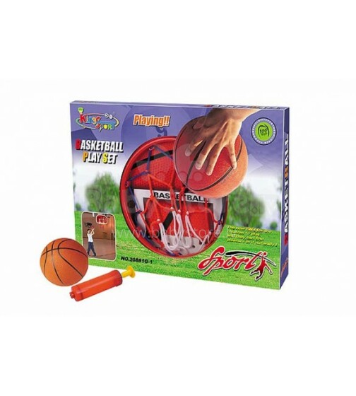 Basketbols 33x46,6 cm, bumba 15 cm , pumpis EB030114