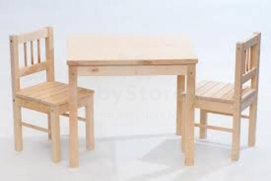 Timberino MUDU 934Walnut: the set of a table and 2 chairs