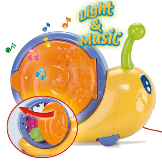 Molto Art.6005 Magic Snail  Музыкальное развития, выдвижная вдоль игрушки