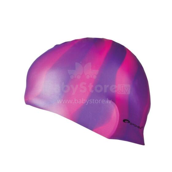 Spokey Abstract Art. 85365 Silicone swimming cap purple
