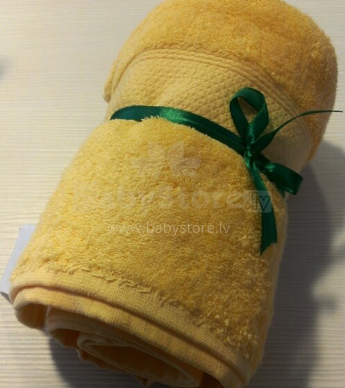 Baltic Textile Terry Towels Yellow Bērnu kokvilnas frotē dvieli 70x130cm