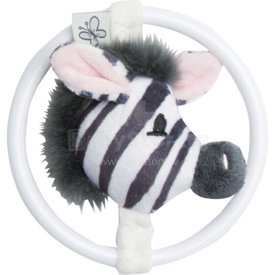 Bebejou Bite Ring Zebra Art.308055 Велюровая мягкая игрушка с погремушкой