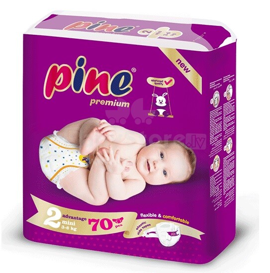 Pine Mini Art.87657 autiņbiksītes jaundzimušajiem 3-6kg 12gb