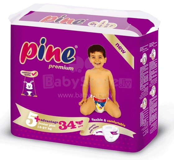 Pine Junior Plus 5+ Art.87676 autiņbiksītes jaundzimušajiem 13-27kg,34gb