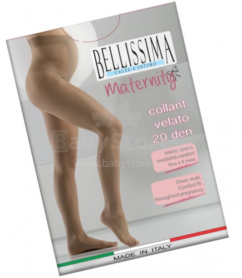 Bellissima Art.M100 Collato Valato 20 den BLACK Elastingos, matinės pėdkelnės (3-4 dydžiai)