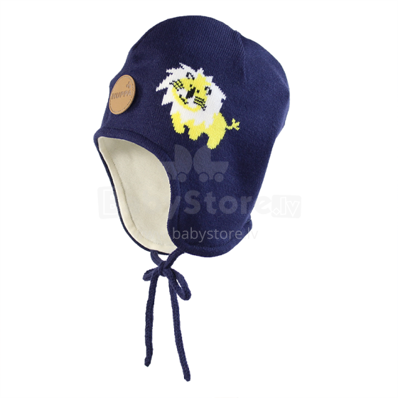 Huppa '17 Lion Art.80320000-60086 Megztinė kūdikių kepurė žiemai su medvilniniu pamušalu (dydis SM)