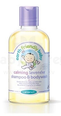  Earth Friendly Baby Lavandas šampūns un kermeņa mazgāšanas līdzeklis 250 ml.