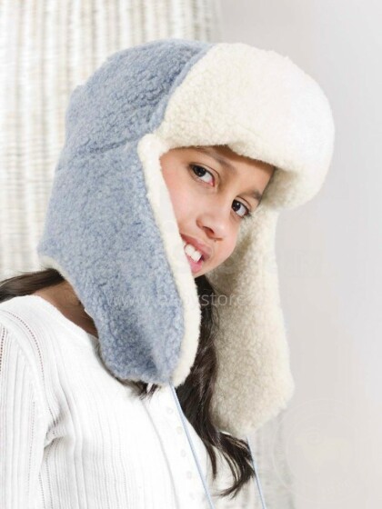Eco Wool Siberian Junior Wool Art.1351 Детская шапка-ушанка из мерино шерсти  (50-52)