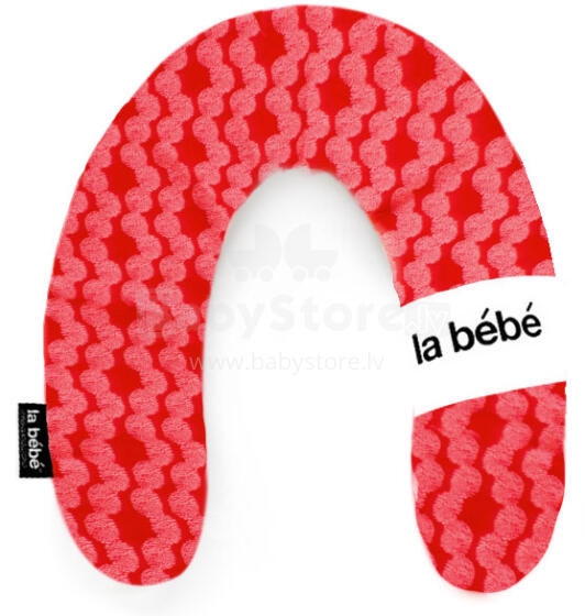 La Bebe™ Rich Maternity Pillow Art.24427 White&Red ornament, 34x104 cm