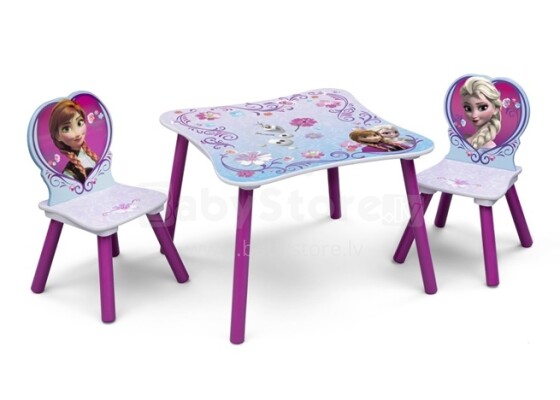 „Delta“ vaikų „Disney Frozen Art.TT89498FZ“ vaikų baldų komplektas-stalas ir 2 kėdės