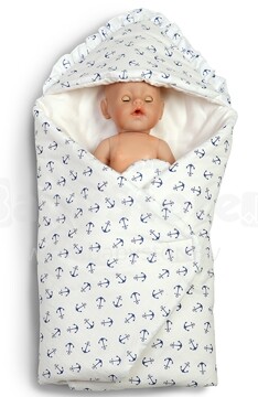 YappyKids Sea Art.88325  Хлопковый конвертик одеялко для выписки (для новорождённого) 35х70 см