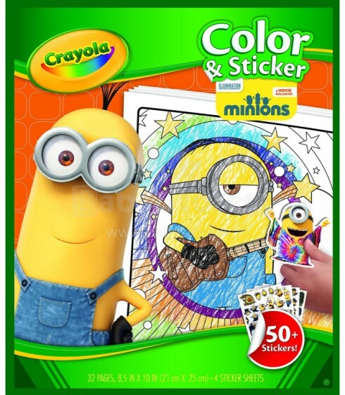 Crayola Minions  Art.04-5857  krāsojamās lapas 