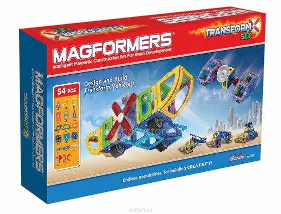 Magformeriai Art. 63089 Transformatorius 54 rinkinys Magnetinis konstruktorius