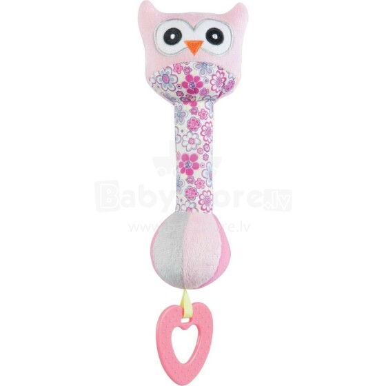 Fillikid Playbar Owl Art.390-101 Pink Игрушка с пищалкой и прорезывателем