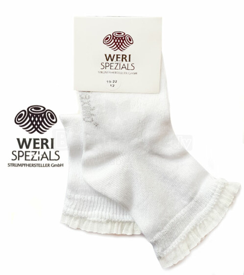 Weri Spezials 18065 Vaikiškos medvilninės kojinės baltos