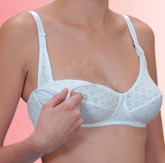 La Bebe™ Lingerie Bio Cotton Art.3434 White Maternity and nursing bra
