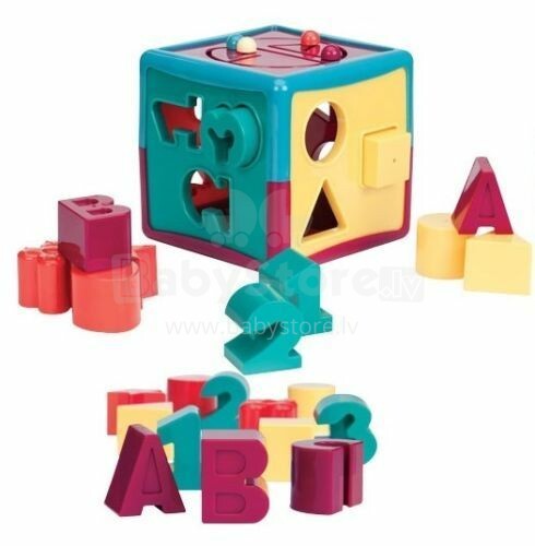 Battat Art.BT2404Z Shape Sorter Cube Attīstošāis aktivitātes kubs loģiskai domāšanai