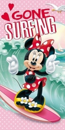 „Faro Tekstylia“ paplūdimio rankšluostis „Minnie Mouse“ vaikiškas minkštos natūralios medvilnės rankšluostis 70х140cm