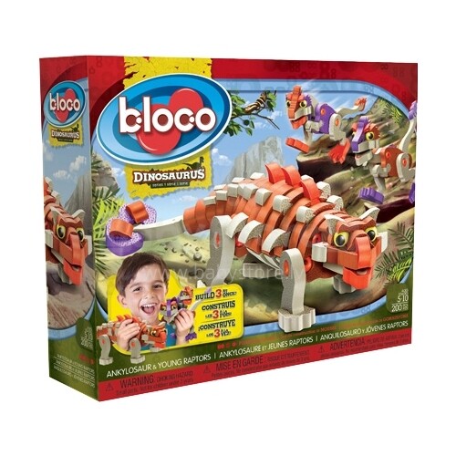 Bloco Art.BC-20004 Мягкий конструктор Динозавр, 200 дет.