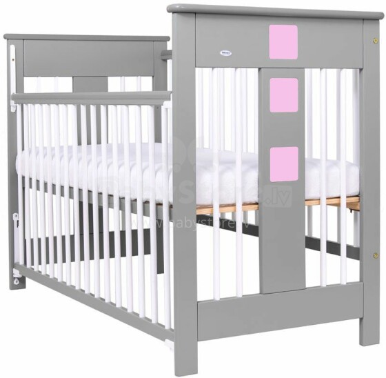 Drewex Sahara Transparent Grey Art.89215 Детская кроватка со съёмными боками 120x60 см