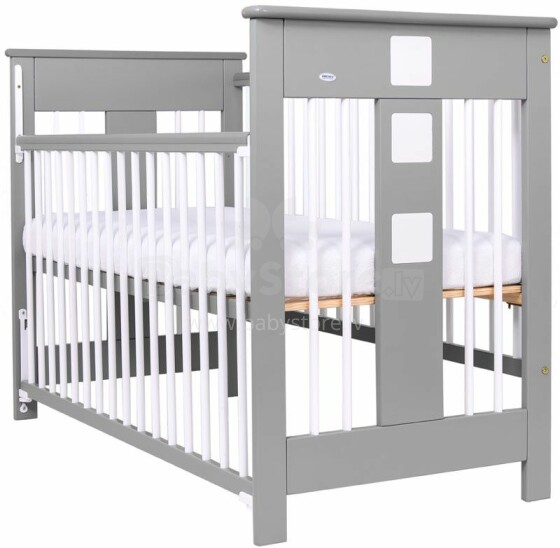 Drewex Sahara Transparent Grey Art.89216 Детская кроватка со съёмными боками 120x60 см