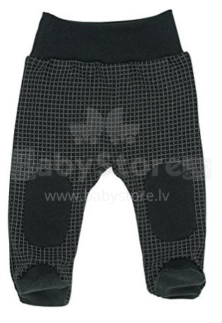 Makoma Art.08129 Black Kokvilnas zīdaiņu bikses ar platu jostu