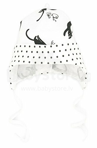 Makoma Art.4125 Black Cats Шапочка для новорождённых 100% хлопок
