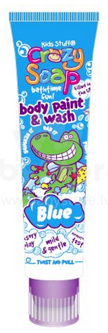Kids Stuff Crazy Soap Crocodile Blue ķermeņa krāsas, 150ml