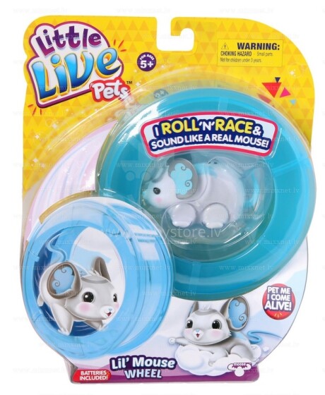 28173 A Little Live Pets Интерактивная игрушка Белая мышка в колесе