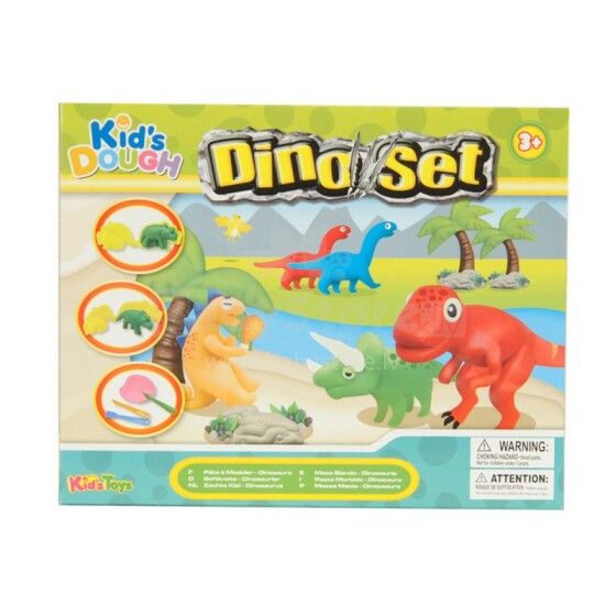 Kid's Dough Art. 11692 Dinosaur Set Пластилин с отпечатками и аксессуарами